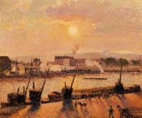 Pissarro, Camille - Sunset, Rouen